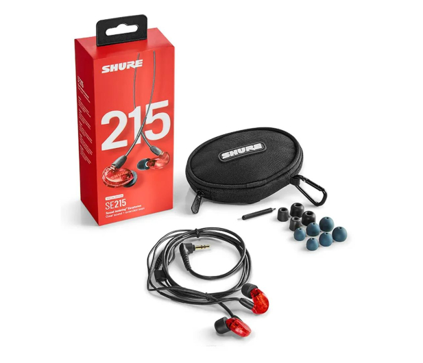 Shure SE215SPE-RD-EFS czerwone - 1289067 - zdjęcie 3